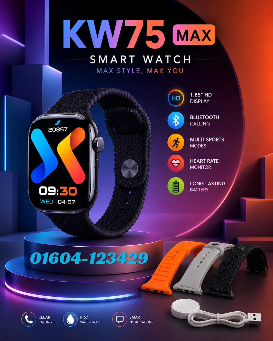 Kw75 Smart Watch - Image 2